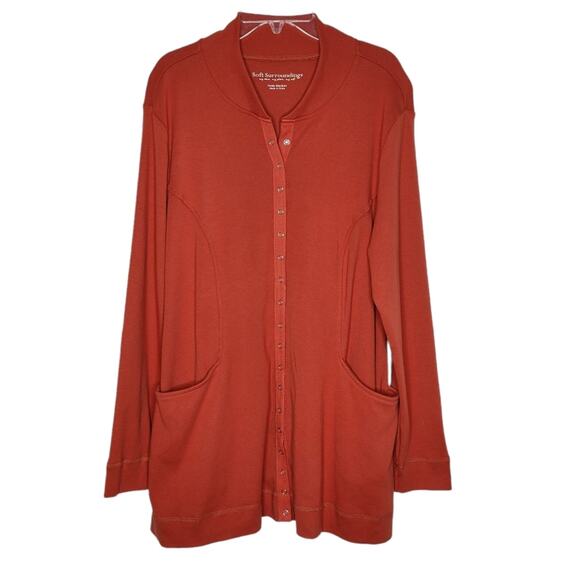 Soft Surroundings Snap Front Northport Cardigan Jacket With Pockets PM - Picture 1 of 7